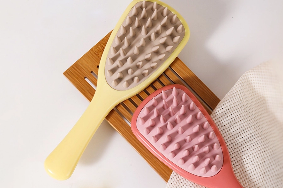 Long Handle Silicone Scalp Massager & Hair Washing Brush